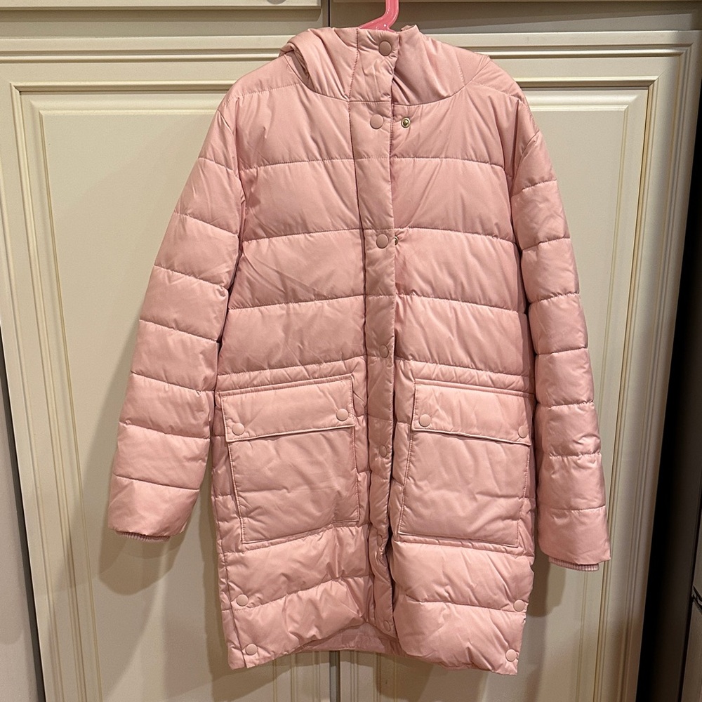 Girls' cocoon puffer coat with PrimaLoft®